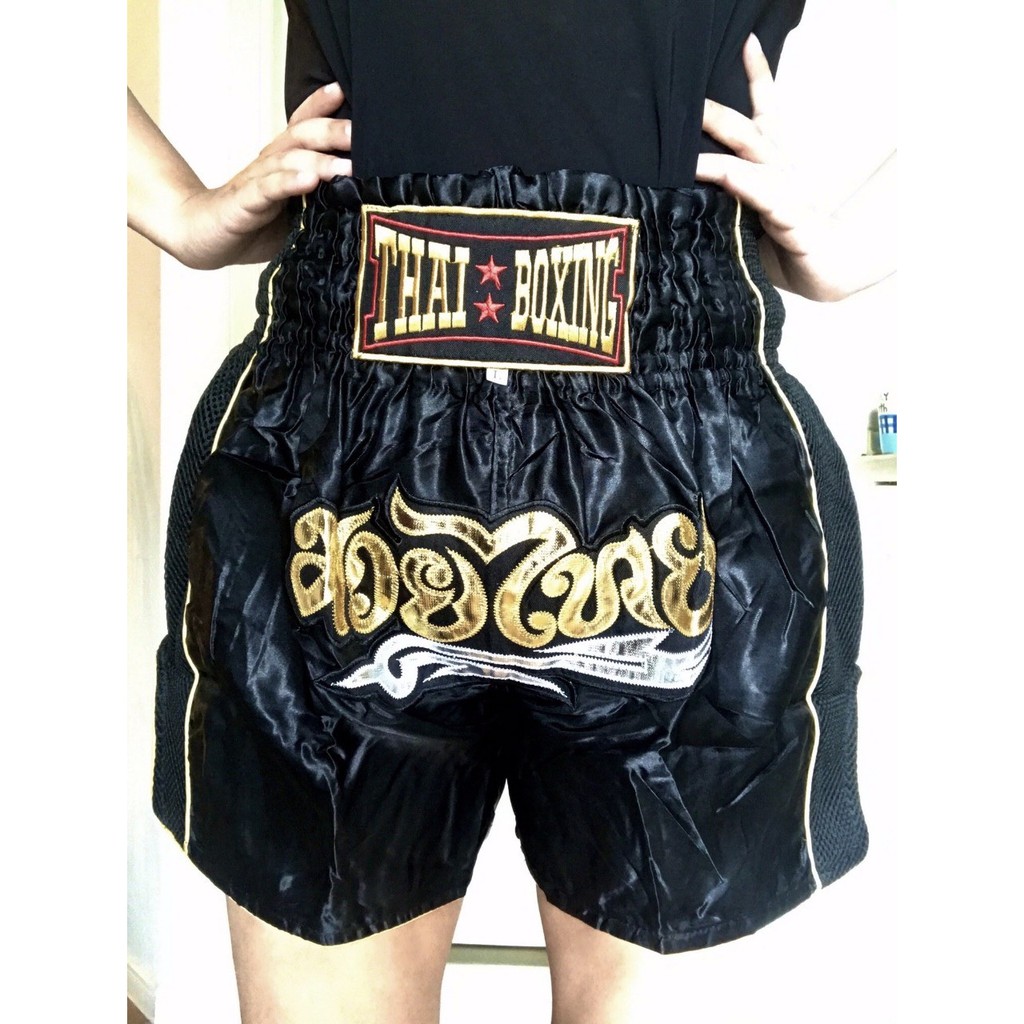 กางเกงมวยเด็ก ตาข่ายข้าง For kids มี 9 สี พร้อมส่ง มีเก็บปลายทาง Muay Thai Shorts 泰拳裤