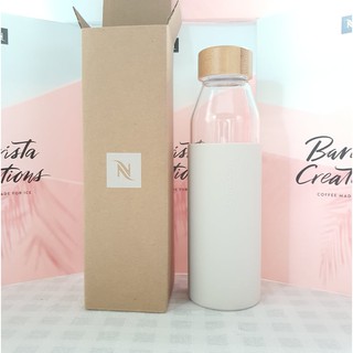 🔥พร้อมส่ง🔥แท้💯% Nespresso glass  Water Bottle ขวดแก้วน้ำดื่ม  กระบอกน้ำ  500ml.