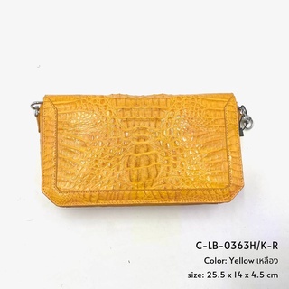 Prang Crocodile Leather Clutch / Cross Body Bag กระเป๋าถือ คลัทช์ หนังจระเข้ C-LB-0363H/K-R