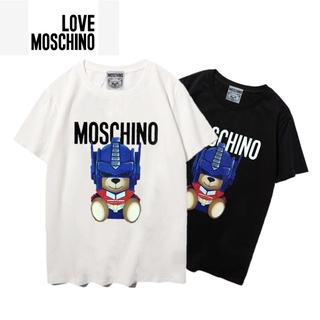 【💘💘】เสื้อยืดพิมพ์ลายแฟชั่น3850 เสื้อยืด พิมพ์ลายหมี moschino แฟชั่นสําหรับผู้ชาย ผู้หญิง