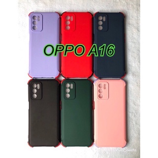 OPPO A16 พร้​อมส่งในไทย###A16 เคสTPU​นิ่ม​สี​พื้น​ปุ่ม​สี For Oppo A16 / OppoA16