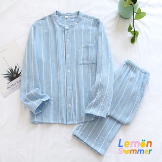 🍋🙂 Ami Pajamas พร้อมส่ง ชุดนอนสไตล์ญี่ปุ่น สไตล์เกาหลี ชุดนอนมินิมอล ผ้าดี ชุดนอนแขนยาวขายาว ชุดนอนน่ารัก ชุดนอนใส่สบาย