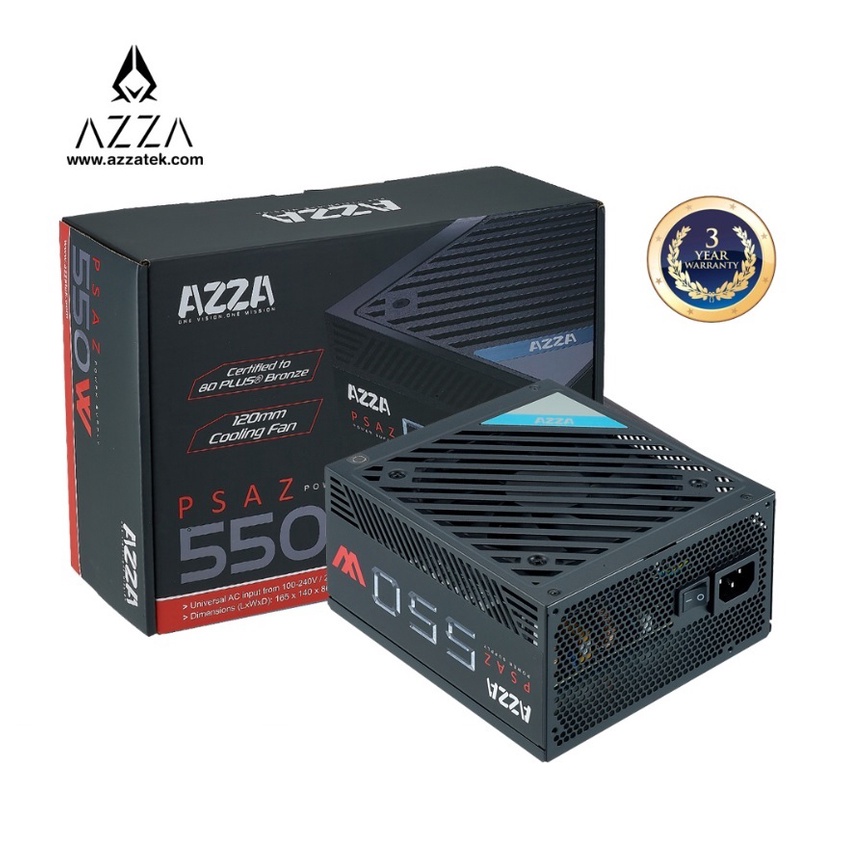 AZZA Power Supply 550W 80Plus Bronze PSAZ 550W
