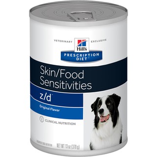 Hills Canine z/d allergy food can อาหารสุนัข อาหารสุนัขแพ้อาหาร แบบกระป๋อง 370 g