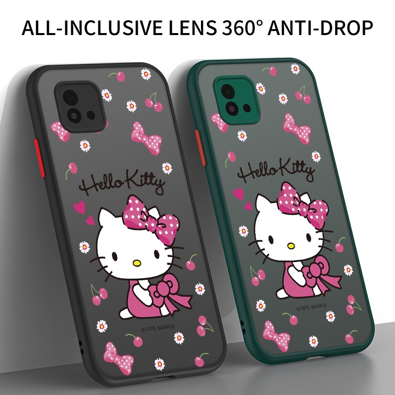 ปลอกRealme RMX3231 RMX2040 RMX2030 RMX2180 RMX1941 RMX3235 RMX3430 Hello Kitty Matte Clear Hard PCเค