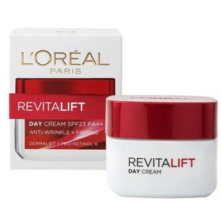 LOREAL Revitalift Day Cream SPF23 PA++ลอรีอัล รีไวทัลลิฟท์ แอนตี้-ริงเคิล เฟิร์มมิ่ง ครีมบำรุงผิวหน้าสูตรกลางวัน 50ml.