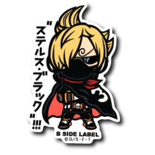 [Direct from Japan] B - SIDE LABEL Sticker ONEPIECE One Piece Sanji Stealth Black Japan NEW