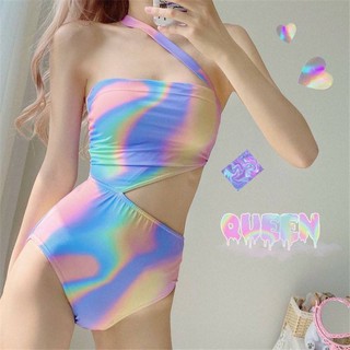 บิกินี่สีดูแพง 👙  ชุดว่ายน้ำ ชุดวันพีชเรนโบว์พาสเทล 🌈 สีสันสวยมากกก