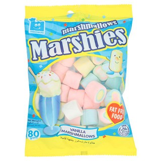 MARSHMALLOWS MARSHIES มาร์ชี่ส์ รสวานิลลา มาร์ชแมลโลว์ น้ำหนัก 80 กรัม