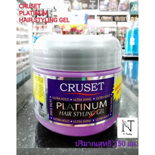 CRUSET PLATINUM HAIR STYLING GEL / ครูเซ็ท เจลแต่งผม แข็งพิเศษ มันวาว ปริมาณ 250 มล.