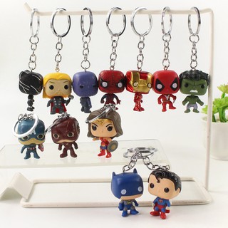 โมเดลฟิกเกอร์ PVC รูป The Avengers Marvel Iron Man Captain America Deadpool Spider Man Hulk Thanos ขนาด 4 ซม. 4 ชิ้น ต่อชุด