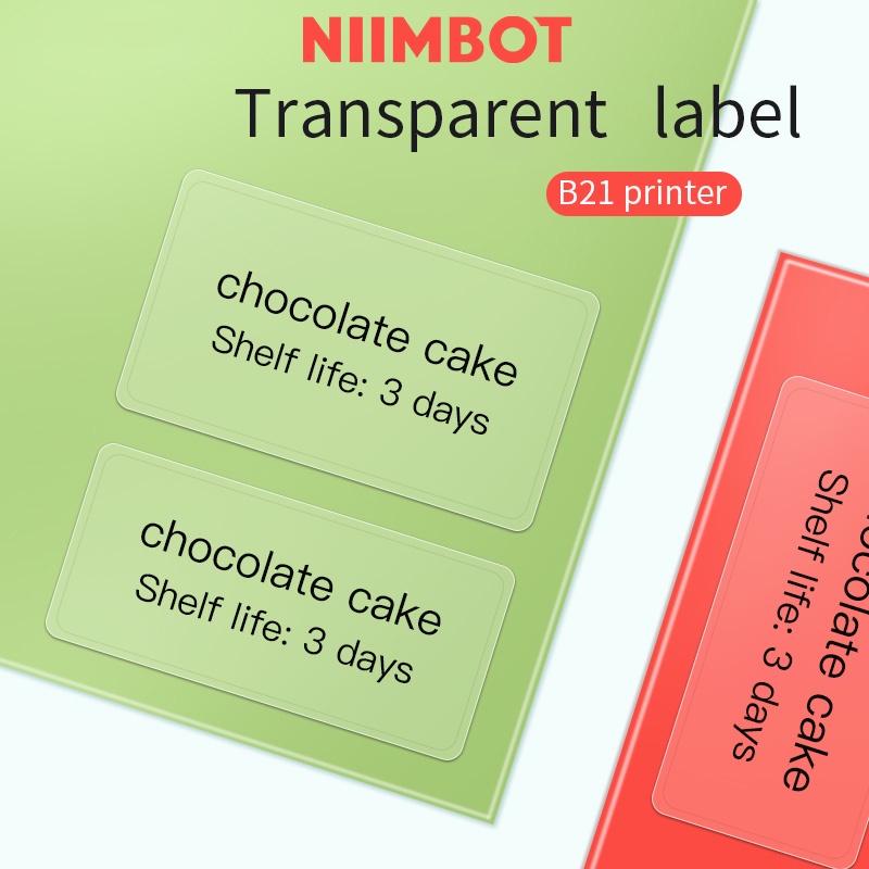 NIIMBOT B21/B203 Label Sticker Paper Transparent Series สติ๊กเกอร์ชื่อ ป้ายธุรกิจ