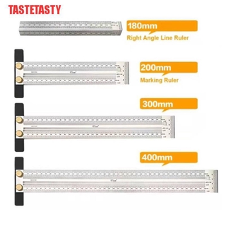 Tastetasty ไม้บรรทัดอลูมิเนียมอัลลอย ทรงตัว T ความแม่นยําสูง สําหรับงานไม้ 1 ชิ้น