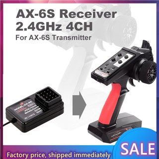 Austar ตัวรับส่งสัญญาณ AX-6S 2.4GHz 4CH อุปกรณ์เสริม สําหรับรถบังคับ AUSTAR AX-6S TRX4 Axial SCX10 D90