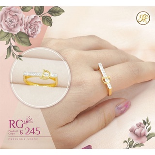 JNist แหวนเพชร ประดับเพชรสวิส CZ แหวนทอง Gold Diamond Women Ring รุ่น RG245