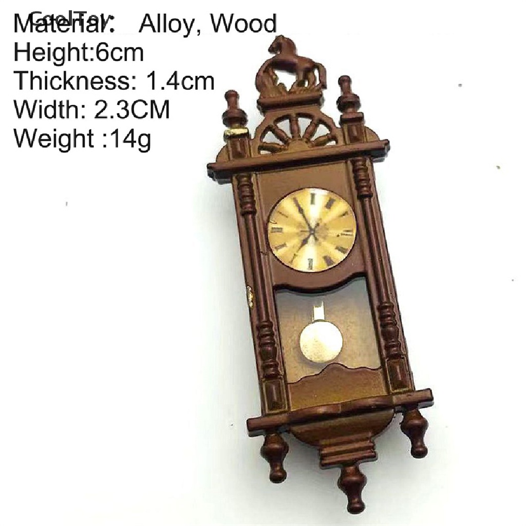 < Cooltoy > นาฬิกาแขวนผนังจิ๋ว 1:12 สําหรับตกแต่งบ้านตุ๊กตา 1 ชิ้น