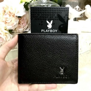 แท้💯%   PLAYBOY SHORT WALLET กระเป๋าสตางค์สั้นพับ