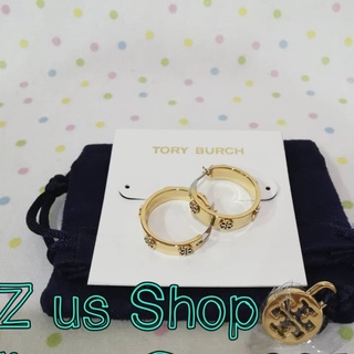 TORY​ BURCH​ MILLER STUD HUGGIE EARRINGS.