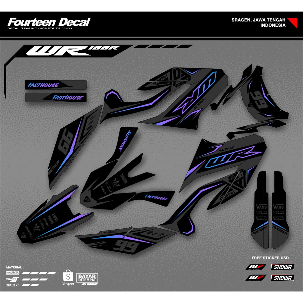 DECAL WR 155 - สติ๊กเกอร์ DECAL มอเตอร์ไซค์ yamaha WR 155 21
