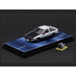 โมเดลรถAE86 1/64 มีเครื่อง โมเดลรถ โตโยต้า Model Toyota Trueno AE86 initial D 1:64 โมเดลรถของขวัญ ราคา