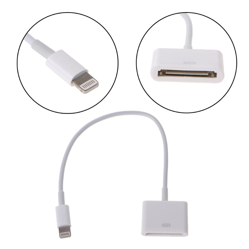 Zzoneiphone 4S 30 Pin Female to 8pin Lightning Male อะแดปเตอร์สำหรับ iPhone iPad #5