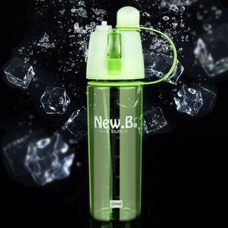 #44 ขวดสเปรย์น้ำเย็น ขวดชีดน้ำได้ สำหลับพกพา ออกกำลังกายNew.B 600ML New Creative Spray Water Bottle Portable r #41