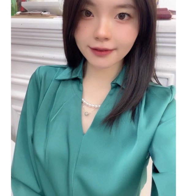 เสื้อเชิ้ตผู้หญิง เสื้อทำงาน ขอบปลุก สไตล์เกาหลี New Fashion 2026