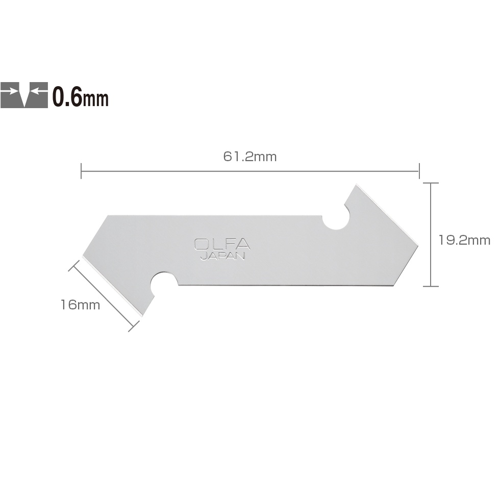 OLFA ใบมีดคัตเตอร์ รุ่น PB-800 2 คมตัดต่อใบมีด สำหรับตัดอะครีลิค พลาสติก