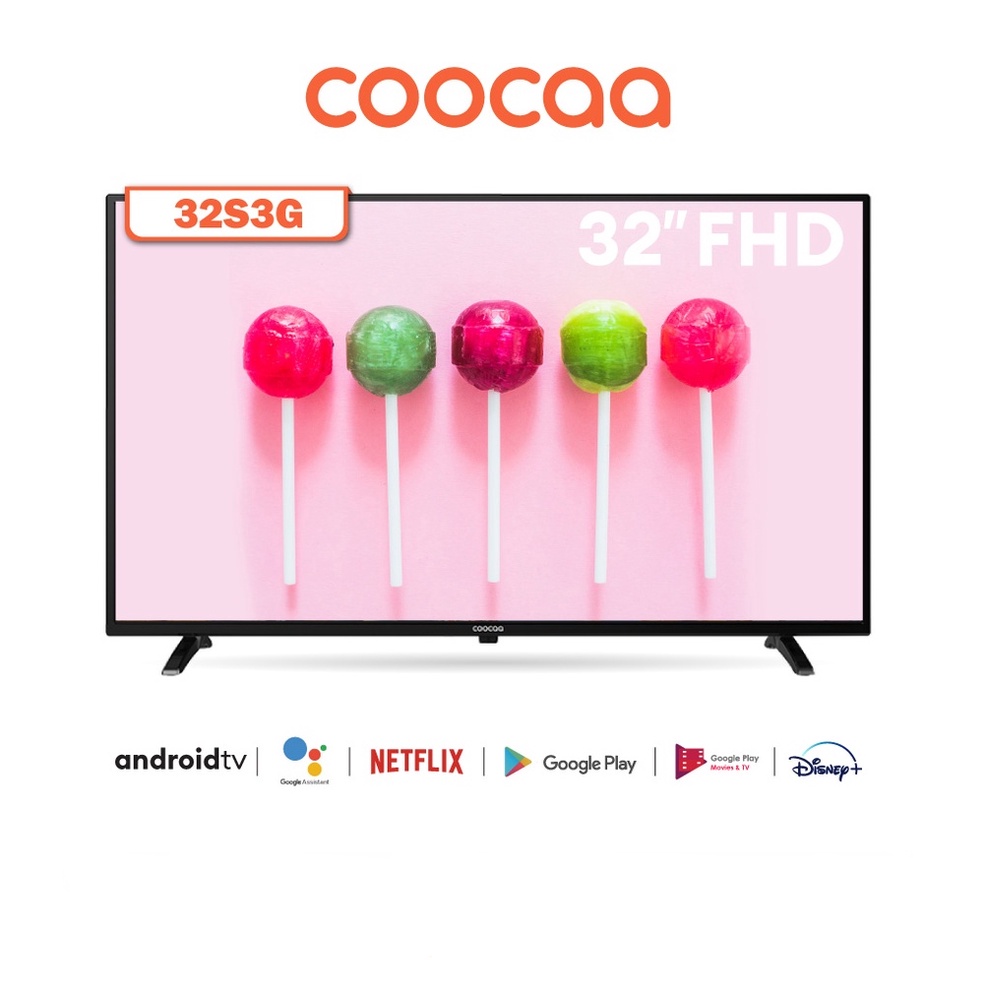 ใส่โค้ด[7KSVA8RU]รับcoins15%COOCAA  ทีวี 32 นิ้ว Android TV LED FHD รุ่น 32S3G โทรทัศน์ Android9