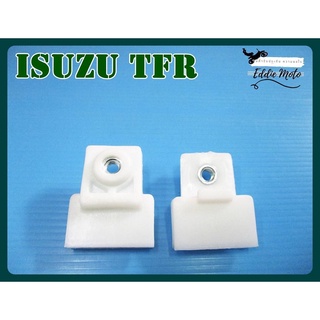 ISUZU TFR GLASS RAIL CLIP "WHITE" SET PAIR // กิ๊บรางกระจก เซ็ท 2 ชิ้น พลาสติกคุณภาพดี สีขาวขุ่น สินค้าคุณภาพดี