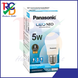 Panasonic E27 หลอดไฟ 5W หลอดไฟ พานาโซนิค LED Bulb รุ่น Neo 5W