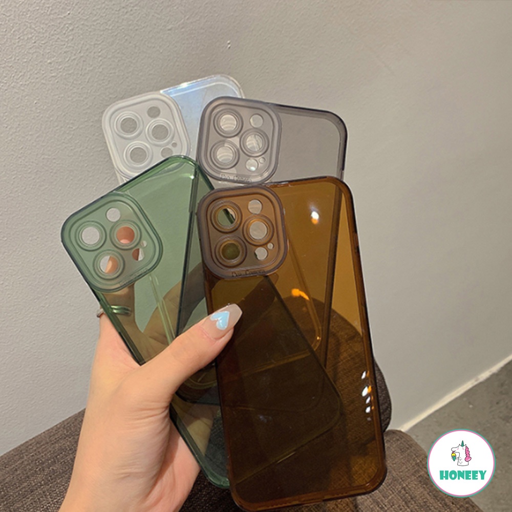 เคสโทรศัพท์มือถือ Tpu นิ่มกรอบคู่สีพื้นสําหรับ IPhone 11 Case 7Plus 8Plus XR 13 12 Pro Max #8