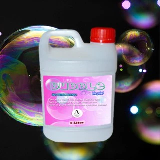 น้ำยาฟองสบู่สีรุ้ง รุ่นพิเศษ สำหรับเครื่องทำฟองสบู่ 1 ลิตร (bubble liquid)