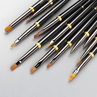 2026 ไนลอนปากกาเล ็ บเครื ่ องมือสําหรับการออกแบบเล ็ บแฟชั ่ น 1 Pc สีดําเล ็ บแปรงอุปกรณ ์ เสริมสําหรับ DIY Art ตกแต ่ ง