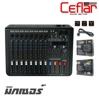 Ceflar CX-80 มิกเซอร์ 8 CH 16 โปรแกม มีอีคิว 7 Band สามารถต่อบูลทูธ USB สินค้าดีมีคุณภาพ (รับประกัน 1 ปีเต็ม)