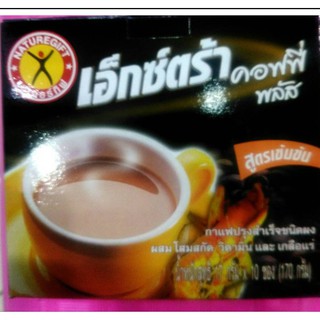 NatureGift Extra Coffee Plus เนเจอร์กิฟ เอ็กซ์ตร้า คอฟฟี่ พลัส1กล่อง10ซอง ฿129