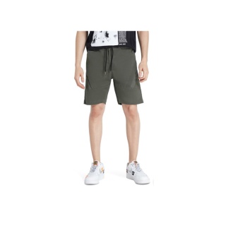 DAVIE JONES กางเกงขาสั้น สีพื้น สีเขียว สีกากี Plain Shorts in green khaki SH0005GR KH