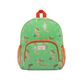 Cath Kidston Kids Classic Large Backpack with Mesh Pocket Mermaids Green