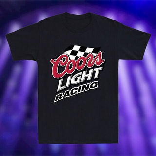 เสื้อยืดสีขาวใหม่ Gildan เสื้อยืด ผ้าฝ้าย พิมพ์ลายแข่งรถ light Coors ส่งฟรีS-4XL