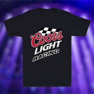 เสื้อยืดสีขาวใหม่ Gildan เสื้อยืด ผ้าฝ้าย พิมพ์ลายแข่งรถ light Coors ส่งฟรีS-4XL