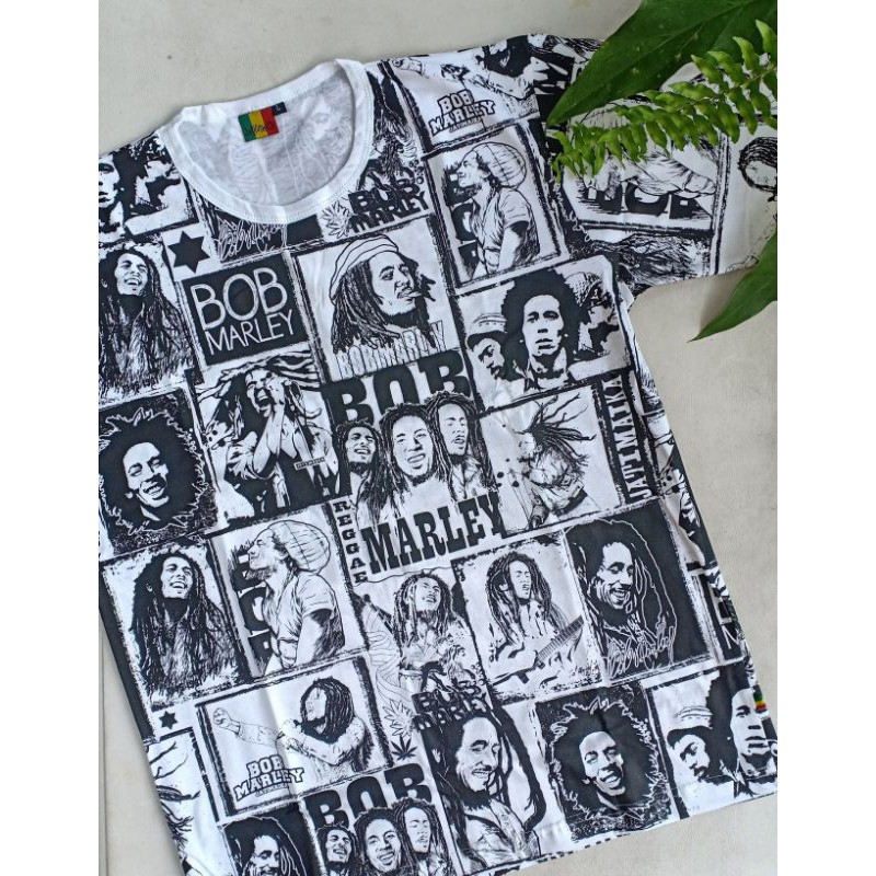 เสื้อยืด พิมพ์ลาย Bob Marley kaos rasta baju reggae ของแท้