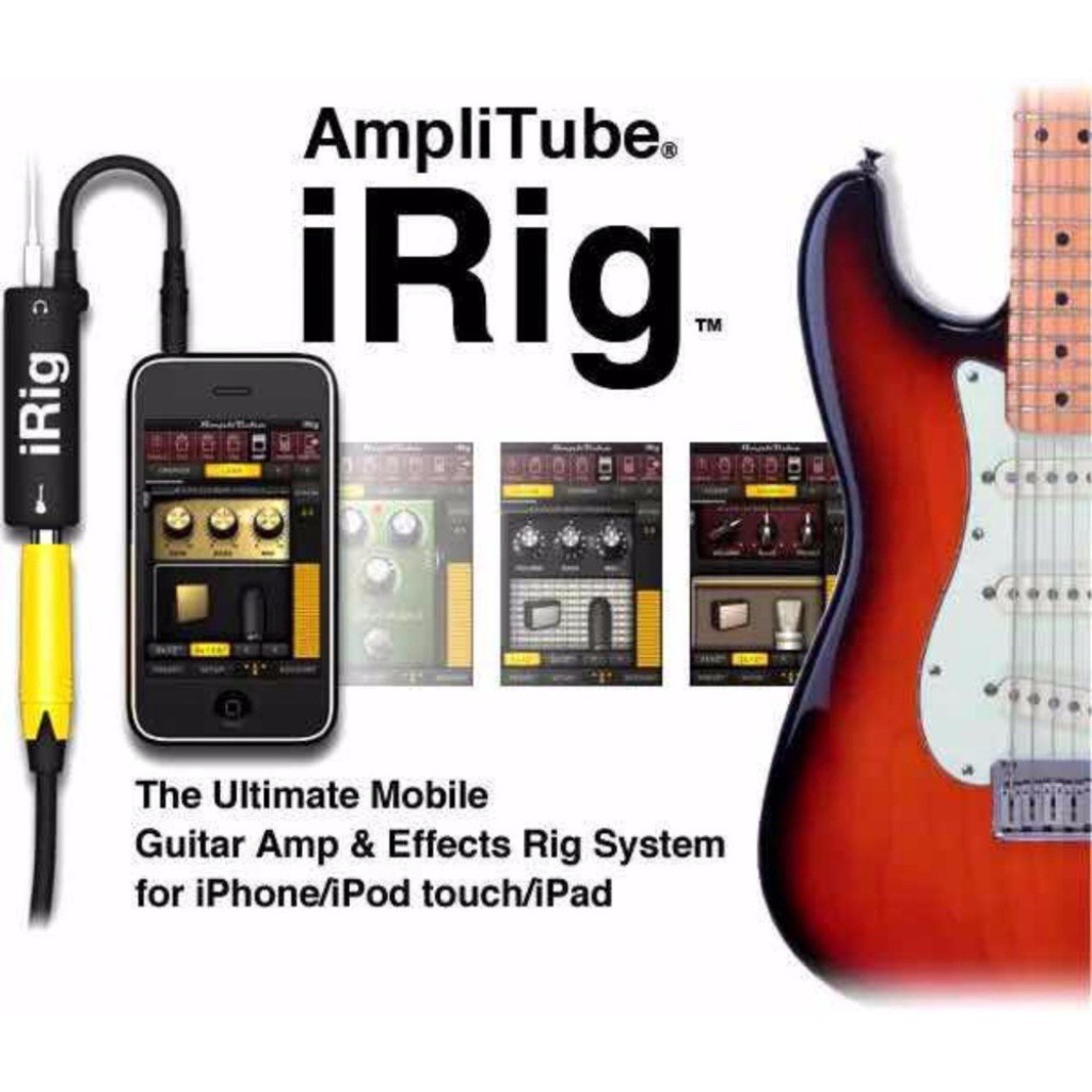 （พร้อมส่ง）iRig AmpliTube Effect Guitar อุปกรณ์เพิ่มเอฟเฟคเสียงต่อกีต้าร์ กับ iPhone (Black)
