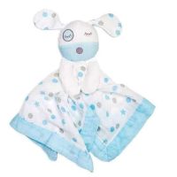 Lulujo ผ้ากอดหัวตุ๊กตามัสลินคอตตอน Cotton Muslin Lovie - Blue Puppy