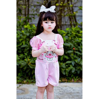 Lepetit  จั๊ม​สูท​ ผ้าสกูบ้า  มีซิปหลัง  size 3 -​10 ขวบ (X / M / L / XL)​ ชุดเด็ก ชุดเจ้าหญิง
