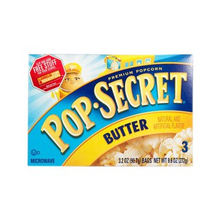 Pop Secret Butter Popcorn 272g ป๊อปซีเครทบัตเตอร์ป๊อปคอร์น 272 กรัม