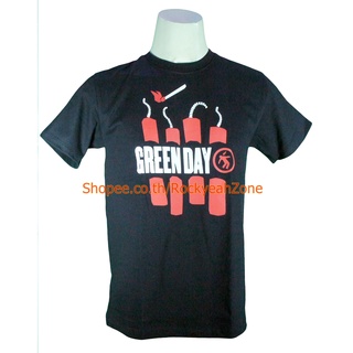 เสื้อวง GREEN DAY เสื้อไซส์ยุโรป กรีนเดย์ PTA701 เสื้อยืดแฟชั่นวงดนตรี Rockyeah