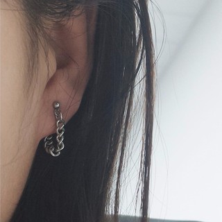 chain design earrings ต่างหูโซ่เงิน