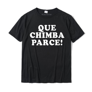 เดรสคอกลมแขนสั้นพิมพ์ลายQue Chimba Parce Colombia เสื้อยืดลําลอง ผ้าฝ้าย 100% แขนสั้น คอกลม ทรงหลวม ลาย Colombian Saying