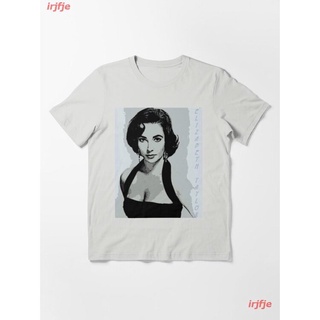 New K-drama ELIZABETH TAYLOR Essential T-Shirt ผู้หญิง ดพิมพ์ลาย เสื้อยืดผ้าฝ้าย คอกลม cotton แฟชั่น sale Unisex USF6