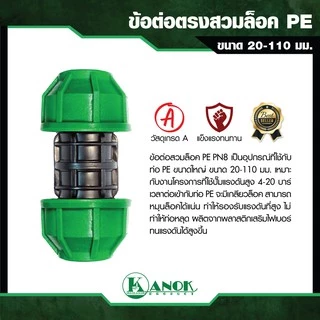 ไชโย ข้อต่อตรงสวมล็อค PE ขนาด 20-63 มม.